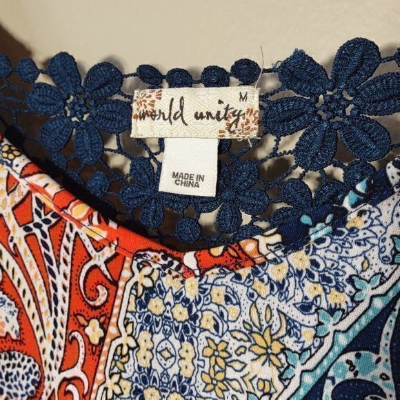 World Unity Sleeveless Dress Sz M - Picture 7 of 9